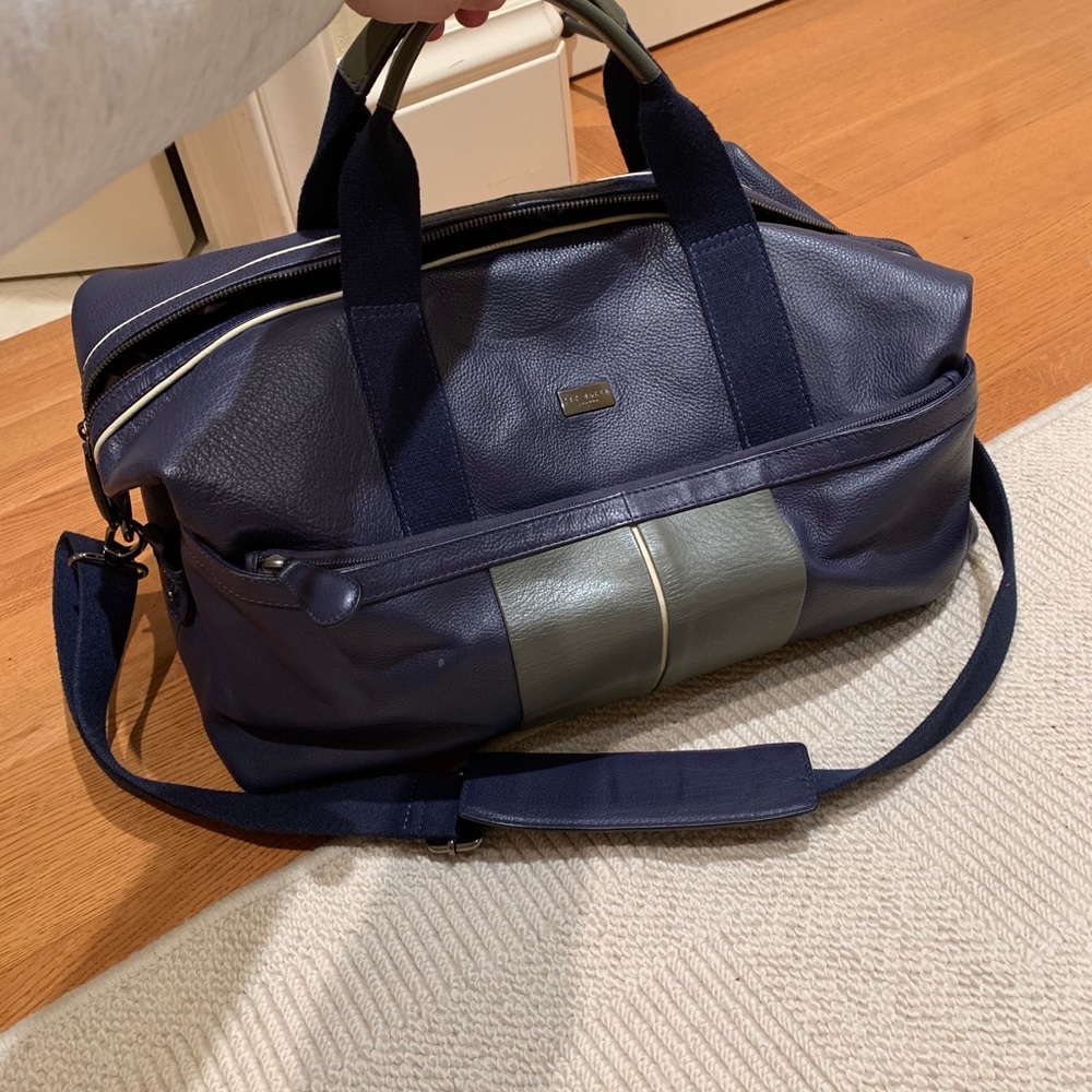 Ted Baker Sodda Striped Leather Holdall